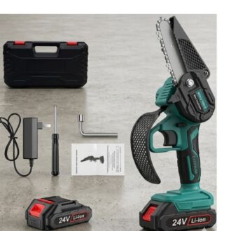 Electric Mini Cordless Chainsaw Battery-Powered Wood Cutter