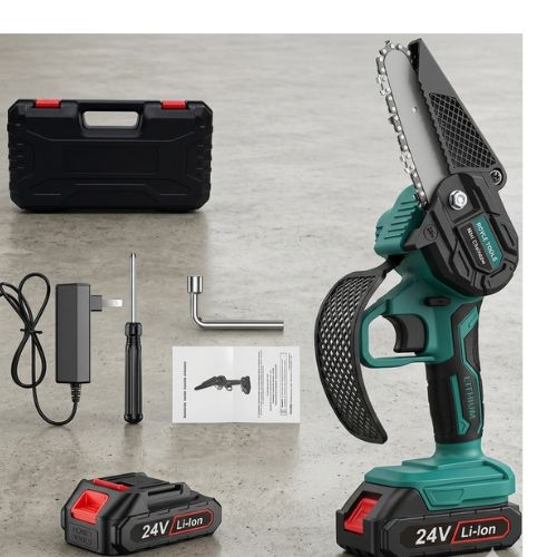 Untitled design (75) Electric Mini Cordless Chainsaw Battery-Powered Wood Cutter
