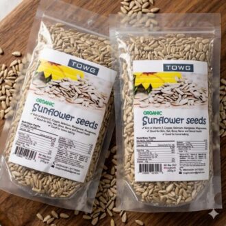 Pack of Organic Sunflower Seeds 200g for planting bright sunflower flowers in home gardens, farms, and landscaping projects in Nigeria.