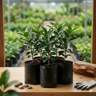 Fresh Soursop Seedlings in a nursery bag