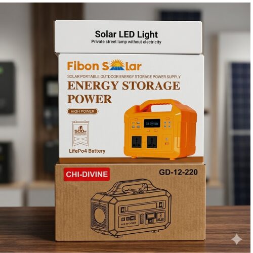 Untitled design (39) 500w Solar Generator Come With 100w Solar Panel for home backup power