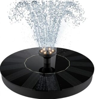 Solatec Solar Powered Bird Bath Fountain Pump 1.3W floating solar water fountain for bird baths, garden ponds, and outdoor decorative water features.