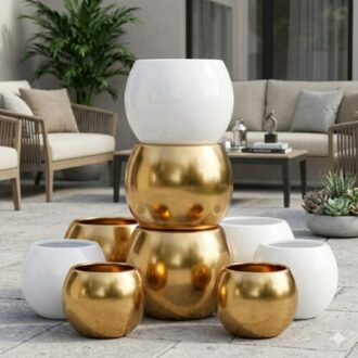 Small Size Fiber Flower Pot with modern lightweight fiber design for indoor and outdoor plants. Stylish decorative garden pot in Lagos ideal for homes, offices, patios, balconies, and gardens.