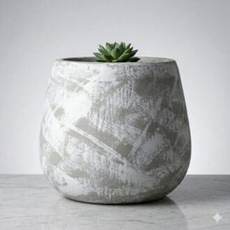 Stroked Big Merlot Planter | Luxury Flower Pot for indoor and outdoor decoration