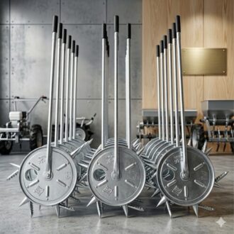 Heavy-duty iron seed planter designed for farms and home gardens