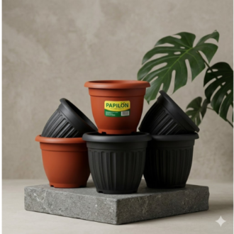 Deluxe Size Plastic Flower Pots Available in 3 Colors