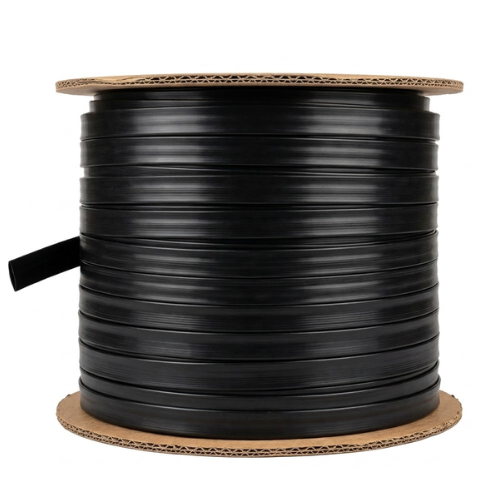 Untitled design (79) Roll of 16mm rubberized drip tape line wound on a cardboard spool for farm irrigation